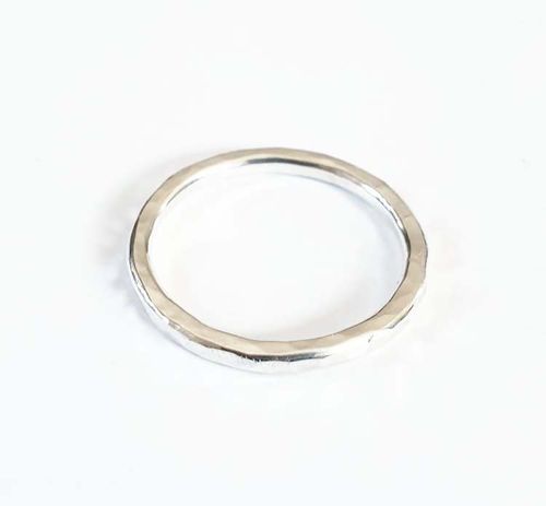 Hamrad silverring liten