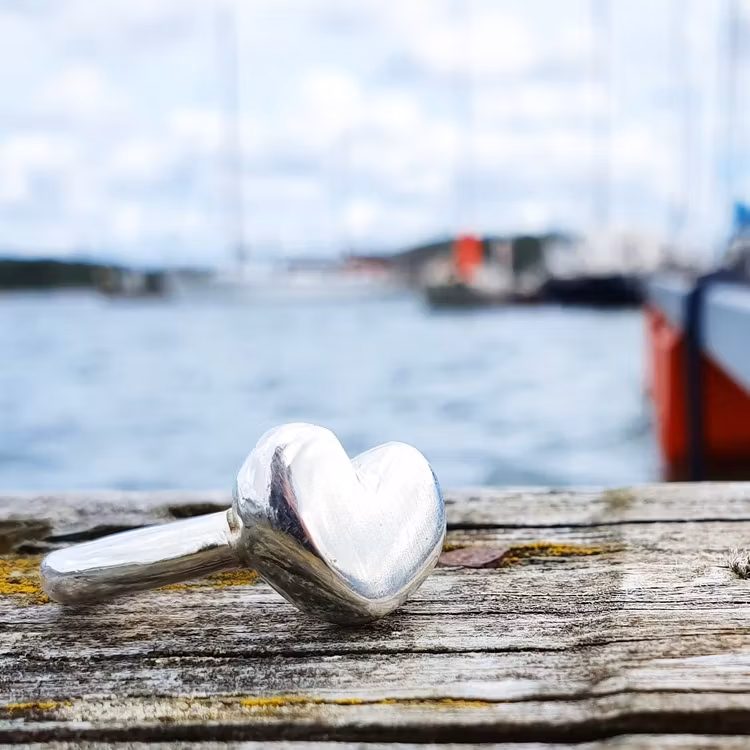 Chunky Heart ett bulligt hjärta på silverring