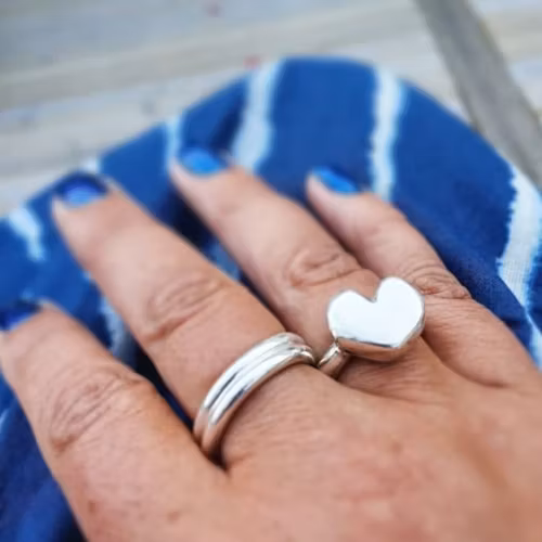 Chunky Heart ett bulligt hjärta på silverring