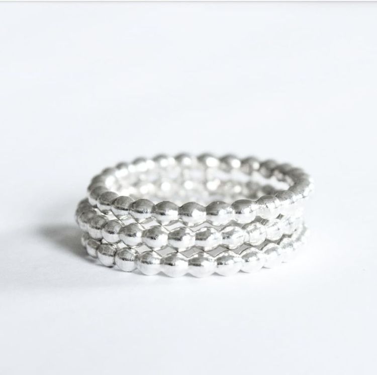 Kulring i silver, mellan