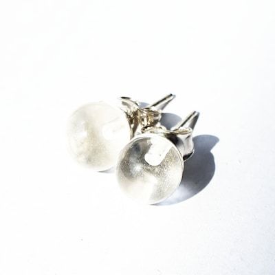 Earring rock crystal large