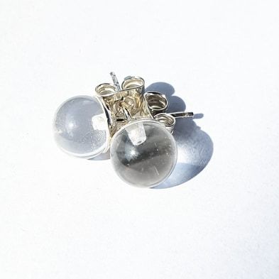 Earring rock crystal large