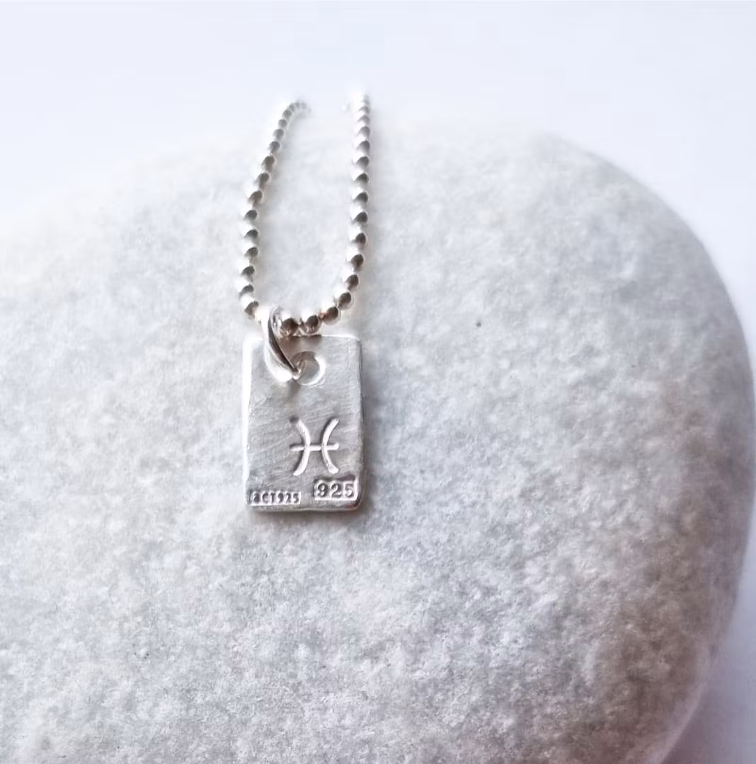 Zodiac sign in silver - Pisces