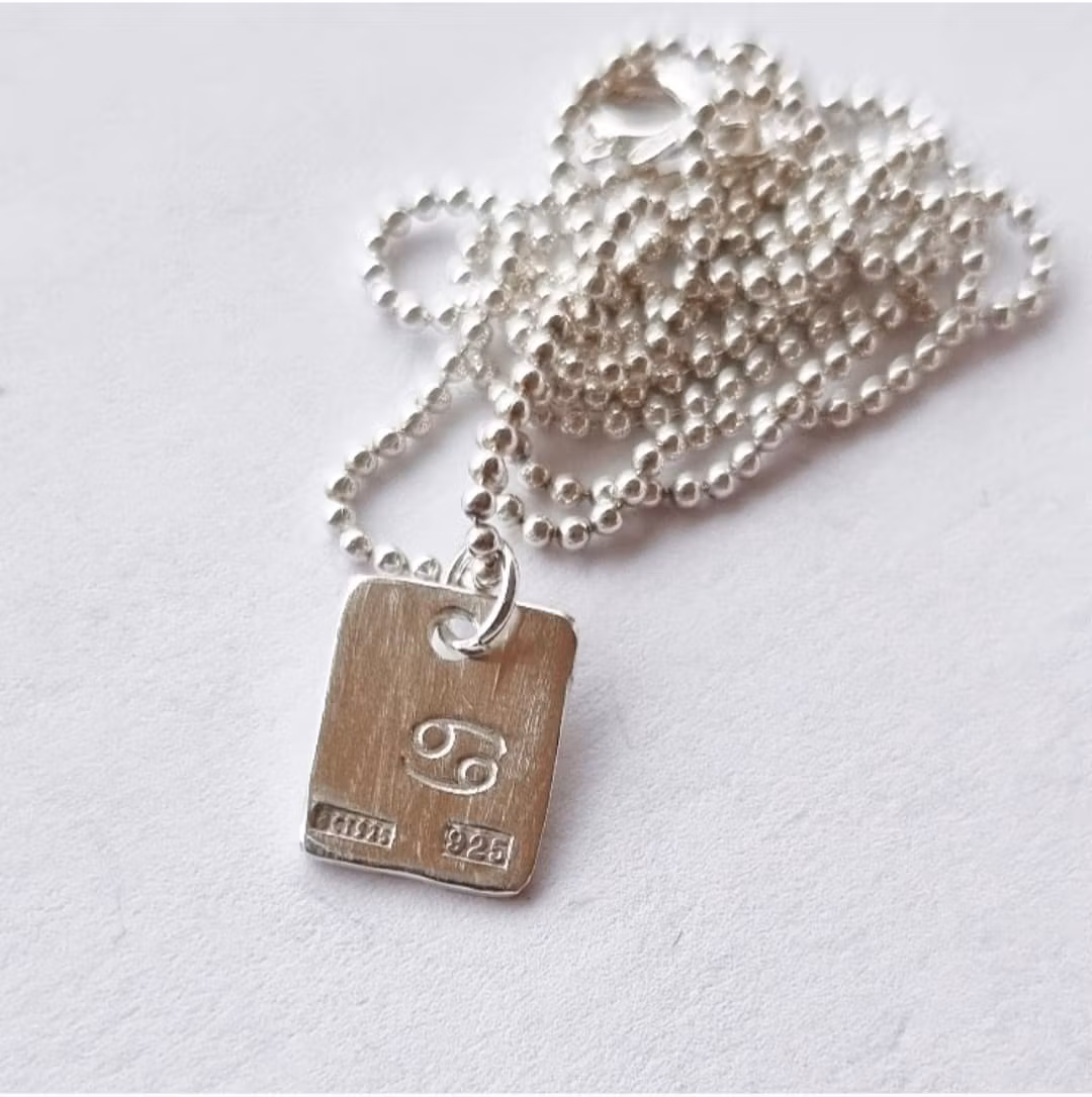 Zodiac sign in silver - Cancer