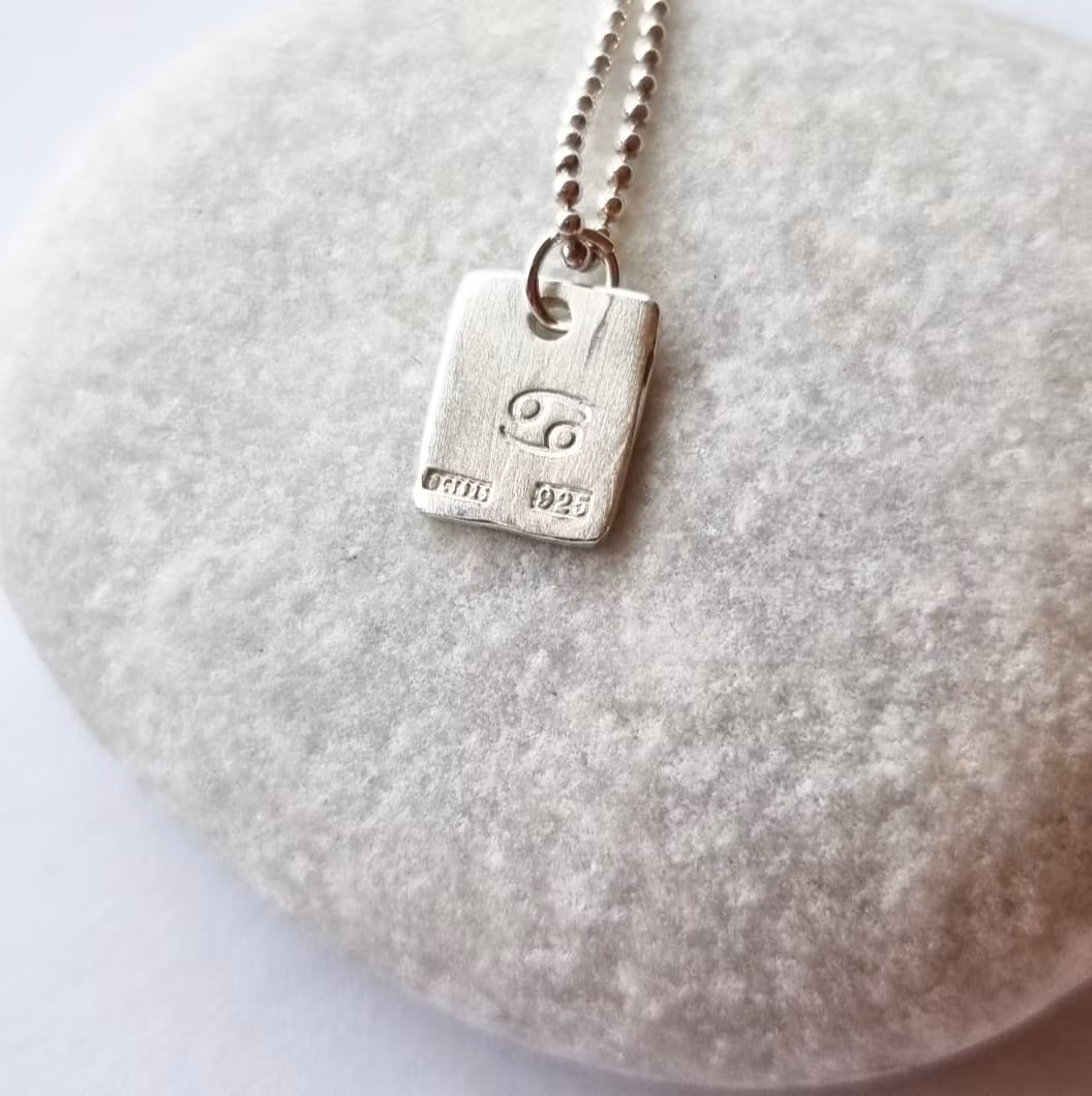 Zodiac sign in silver - Cancer