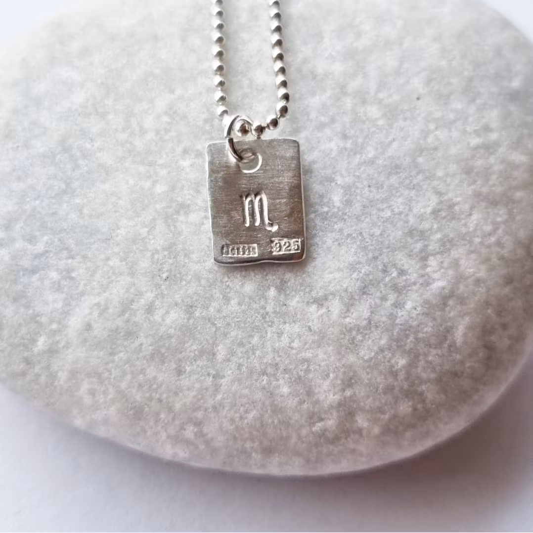 Zodiac sign in silver - Scorpio