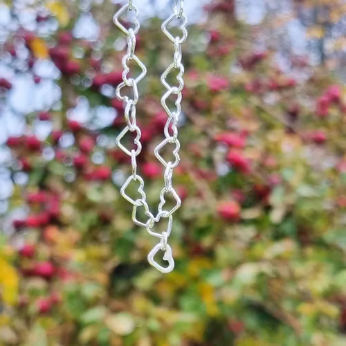 Heart bracelet in genuine silver