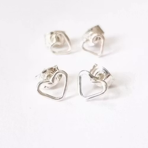 Silver hearts, earrings, real silver