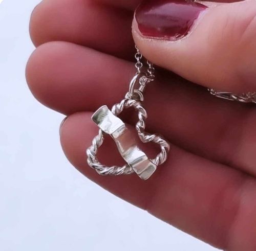 Sailors heart silverhalsband