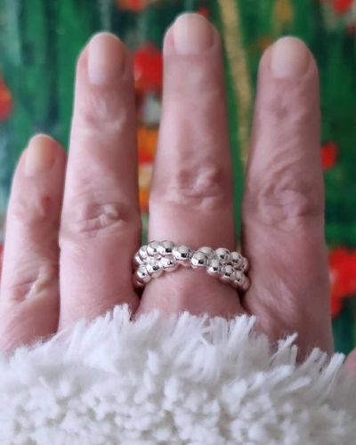 Chunky kulring i äkta silver omlott