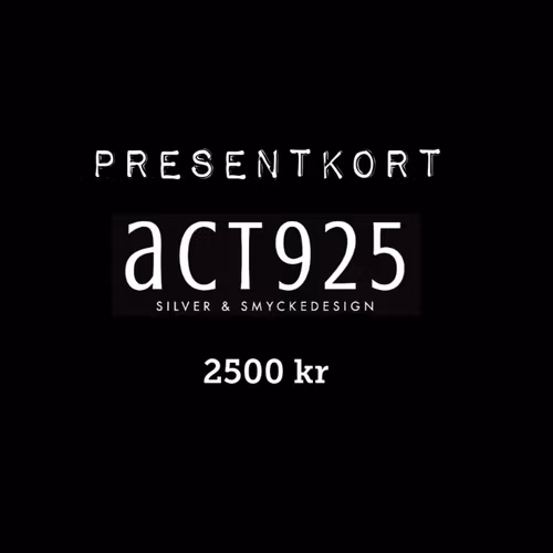 Presentkort 2500