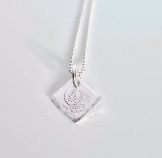 Silverhalsband med en döskalle i äkta silver HIM