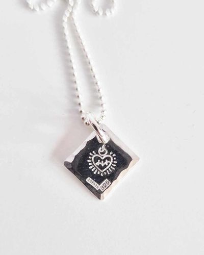 Silverhalsband Burning Heart i äkta silver