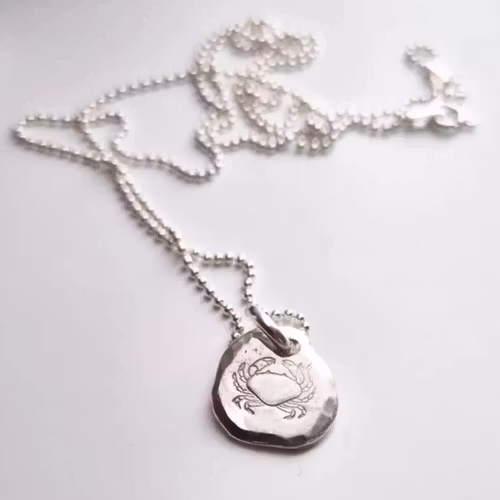Silverkrabban i äkta silver