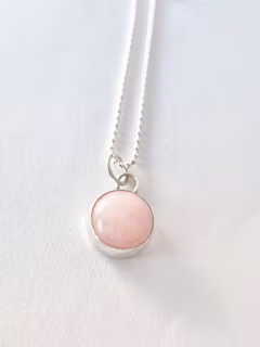 Candy halsband rosa sten äkta silver