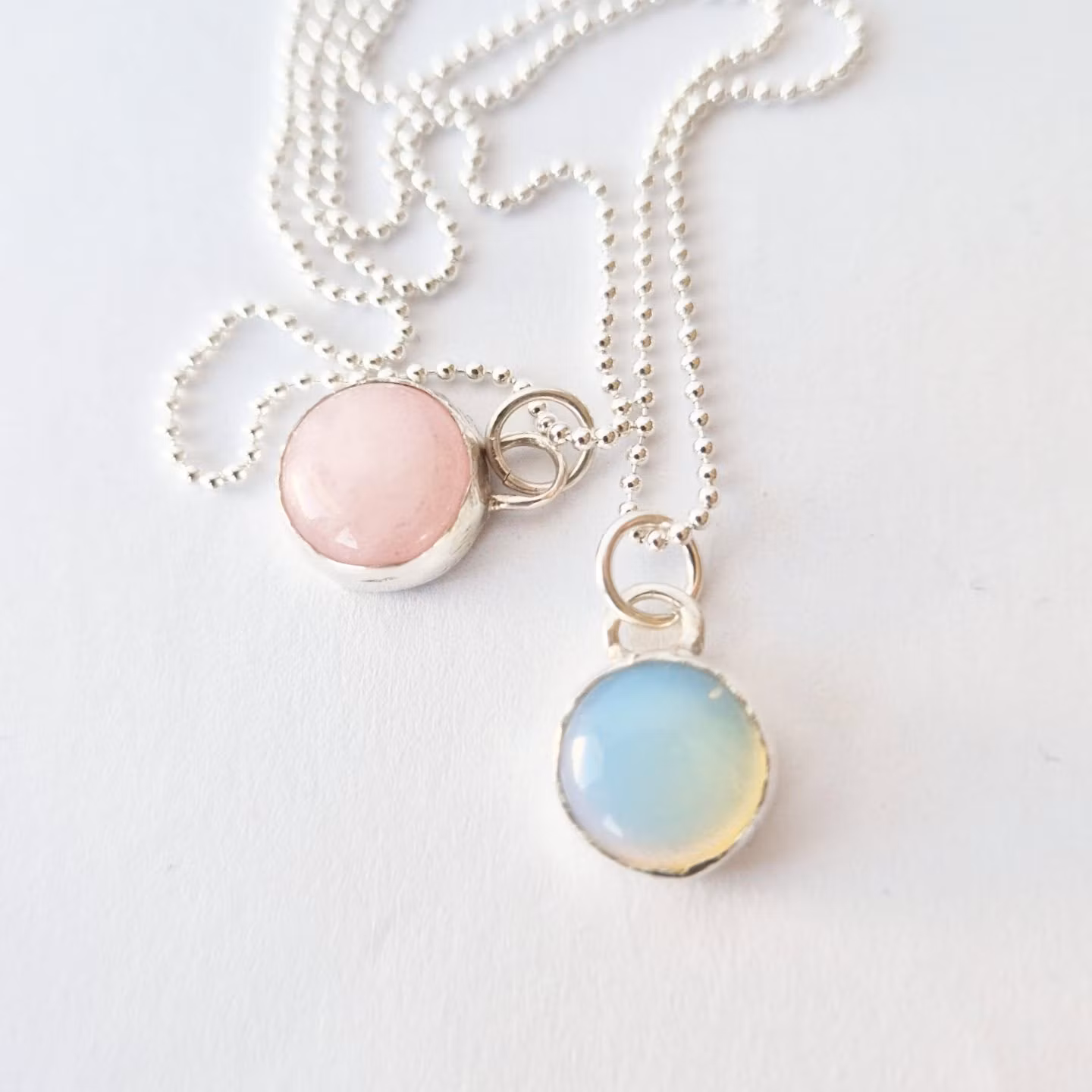 Candy halsband rosa sten äkta silver