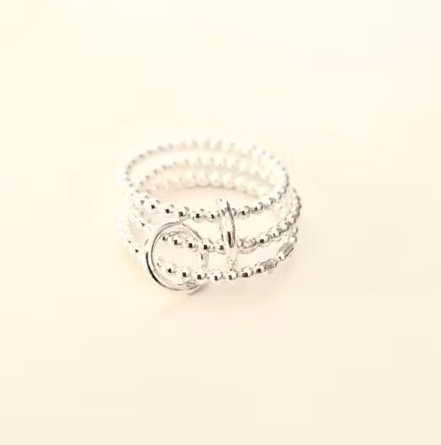 Fidget ring trio med kulor