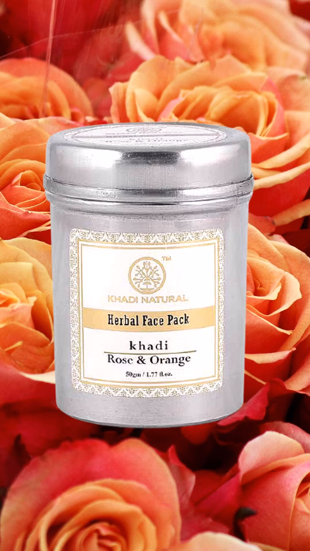 Khadi Natural Herbal Face Pack Ansiktsmask Rose & Orange