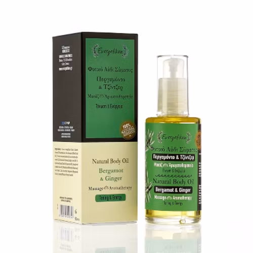 Kroppsolja med bergamott och ingefära Evergetikon 60 ml