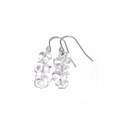 Kristallörhängen, transparent kristall