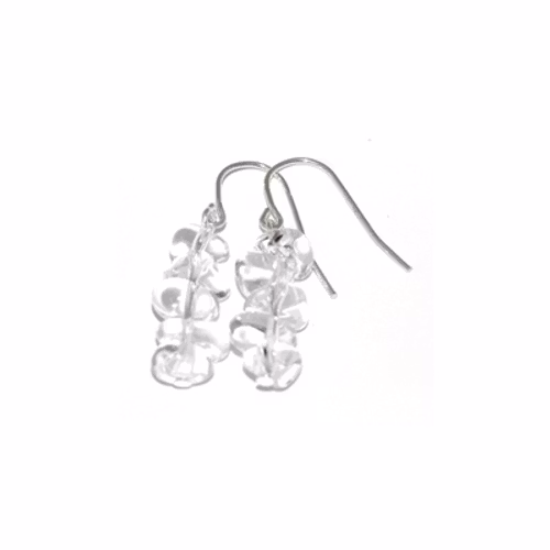 Kristallörhängen, transparent kristall