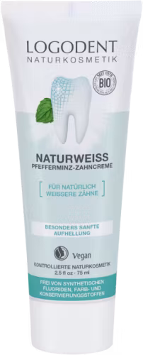 Tandkräm Natural white Pepparmint Logodent