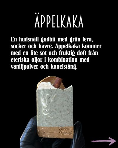 Tvål Äppelkaka handgjord Järna Tvåleri