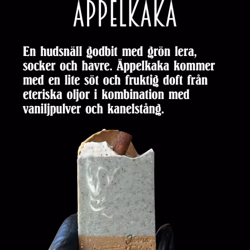 Tvål Äppelkaka handgjord Järna Tvåleri