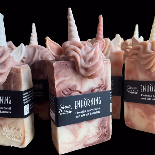 Tvål Enhörning handgjord Järna Tvåleri, horn och öron lite trasiga OBS!