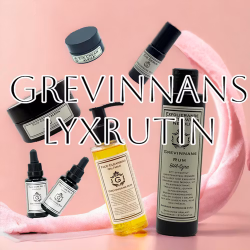 Grevinnans rum Lyxrutin set med handgjord ekologisk svensk hudvård