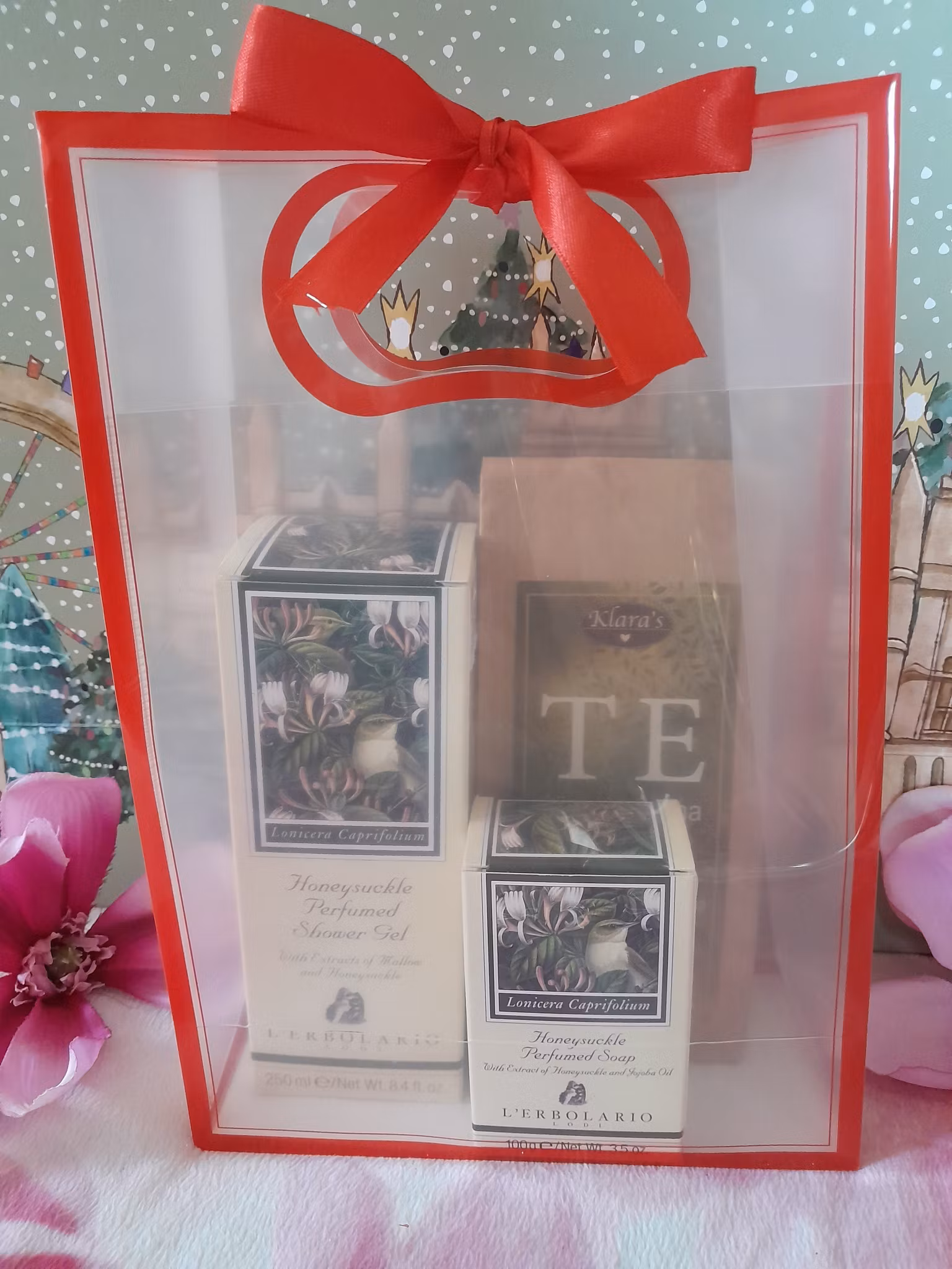 Kaprifol dushkräm+tvål+te i presentpåse