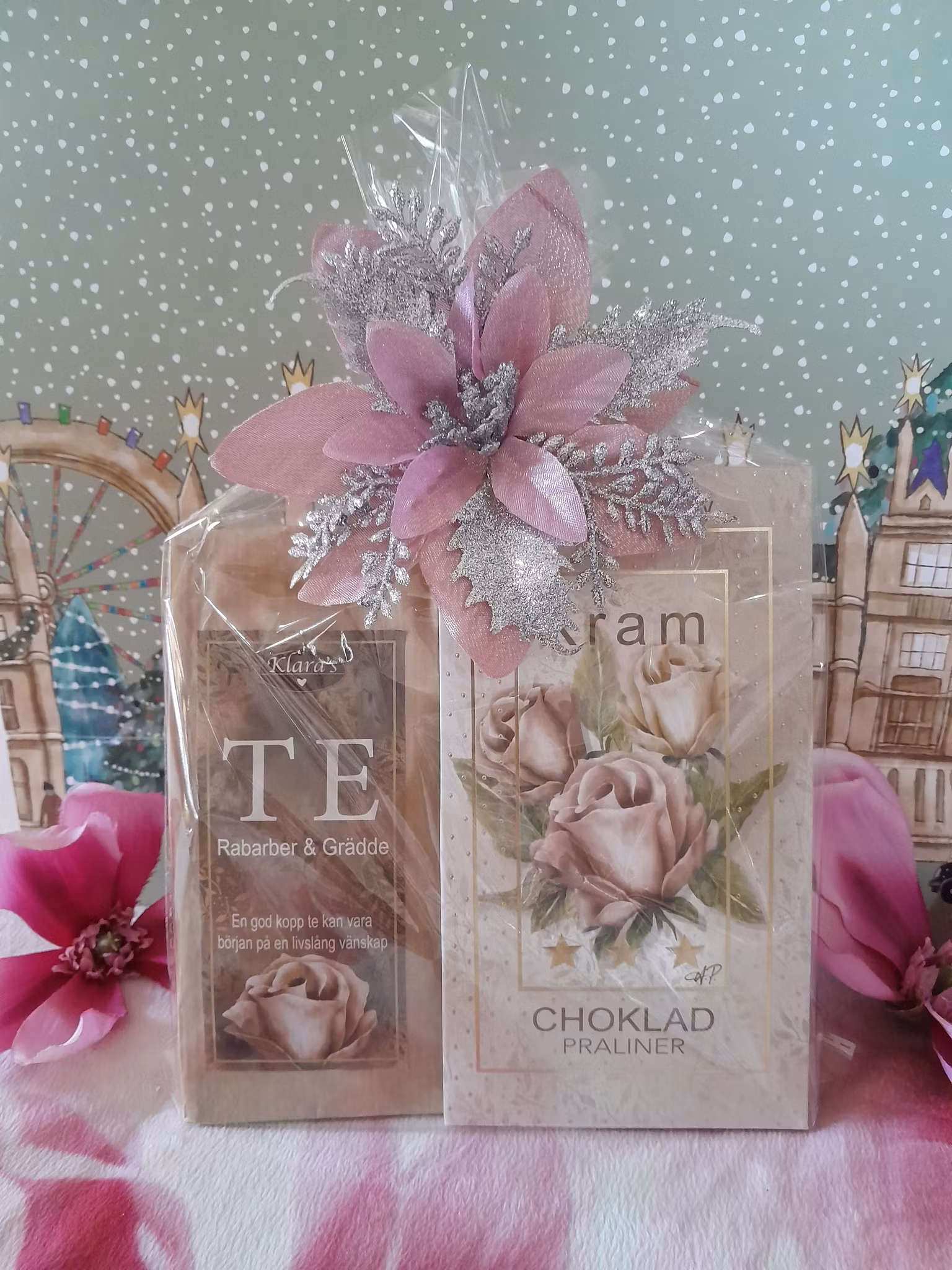 Choklad+te i presentpåse