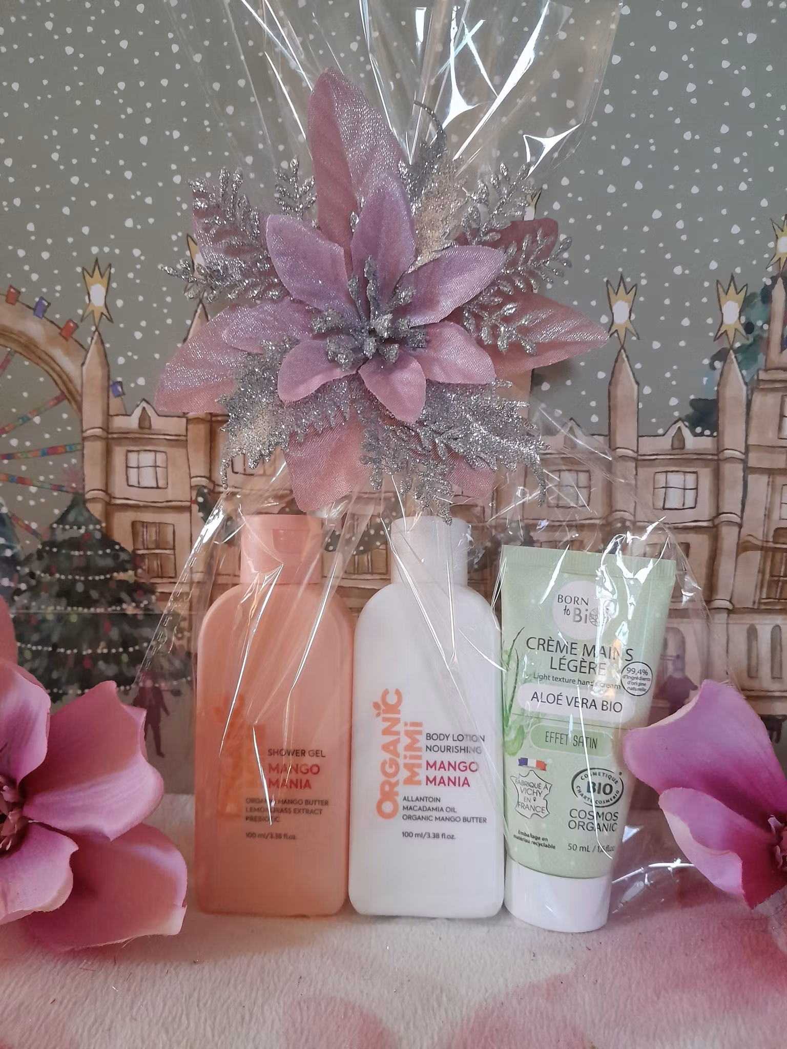 Små Duschkräm+lotion+handkräm i presentpåse