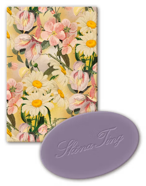 Gästtvål i söt pappask 4x6 cm. 25 g/tvål doft blomsteräng