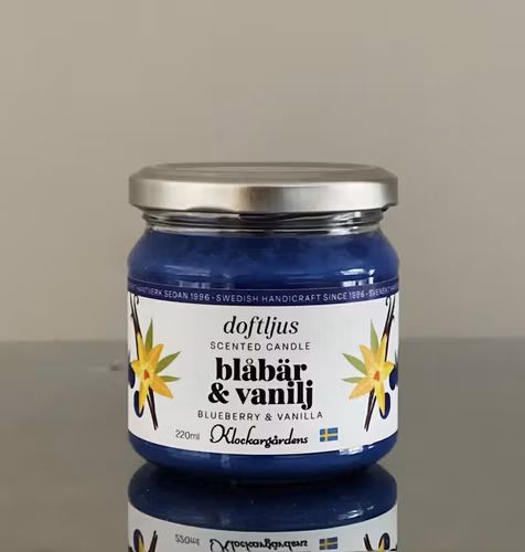 Blåbär/vanilj doftljus 220 ml