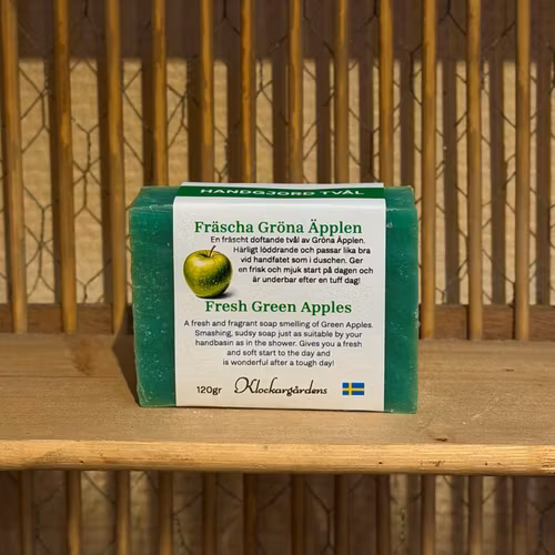Fräscha gröna Äpplen naturtvål handgjord 120 gr