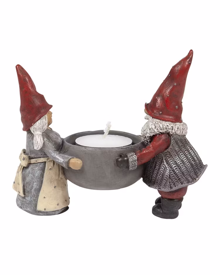 Julljusstake tomten Håkan och Stina