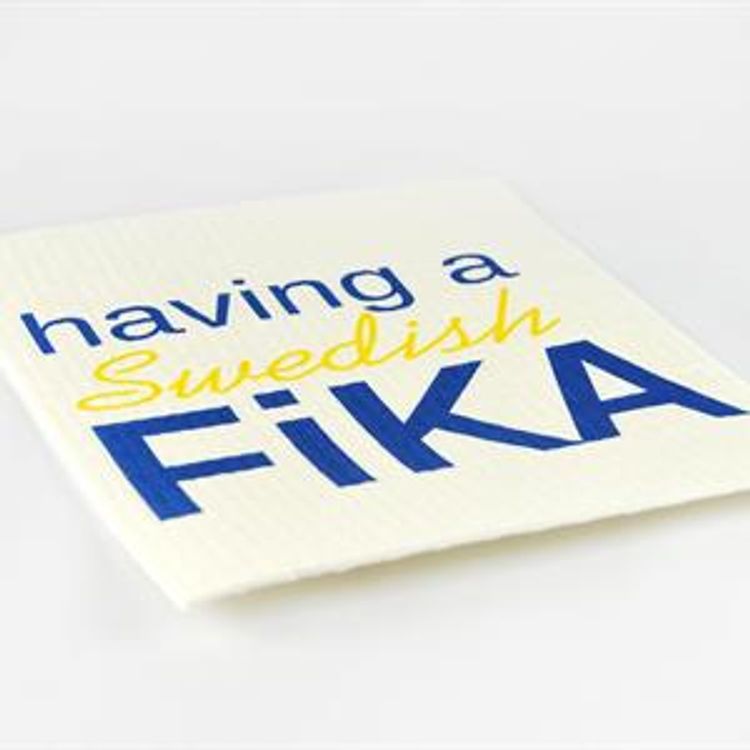 Disktrasa, Swedish Fika, vit/blå-gul text