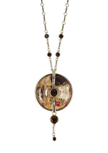 Goebelkedja med hänge »Amulet The Kiss, Gustav Klimt