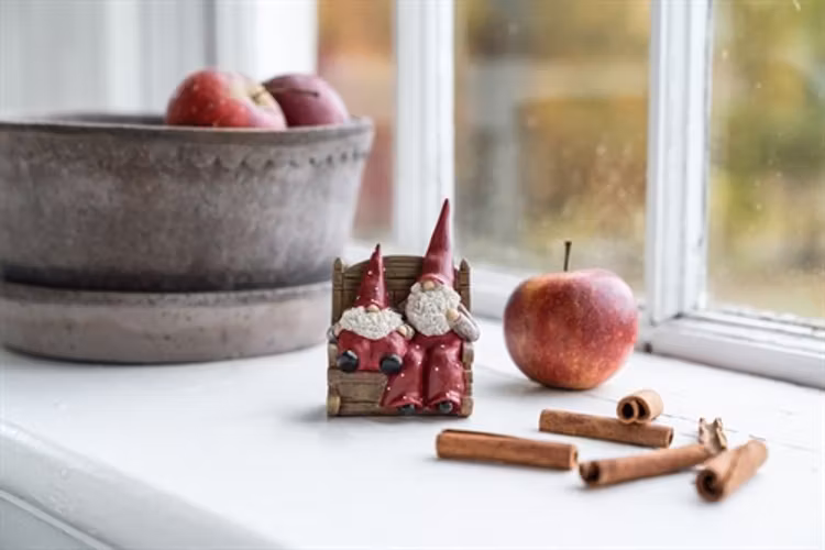 Tomtarna Elmer och Max i gungstol H.9,1cm