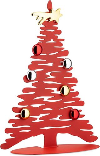 Alessi BM06/30 R bark för jul julsmycken, stål, epoxilackerad, porslin