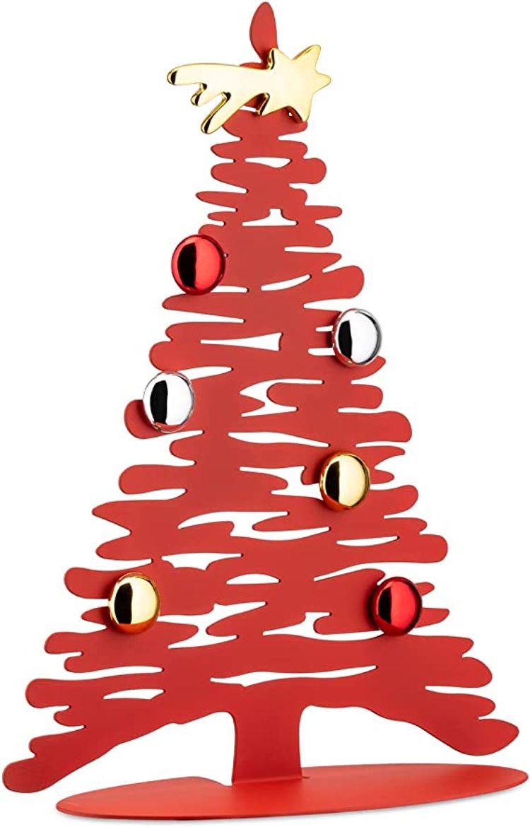 Alessi BM06/30 R bark för jul julsmycken, stål, epoxilackerad, porslin
