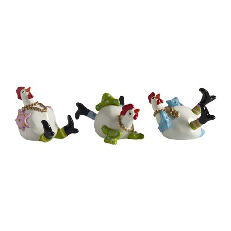Pärlhöna, blå H.5cm