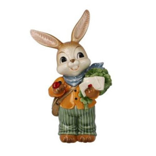 Goebel - Påsk | Dekorativ staty / figur Hare Med lyckönskningar