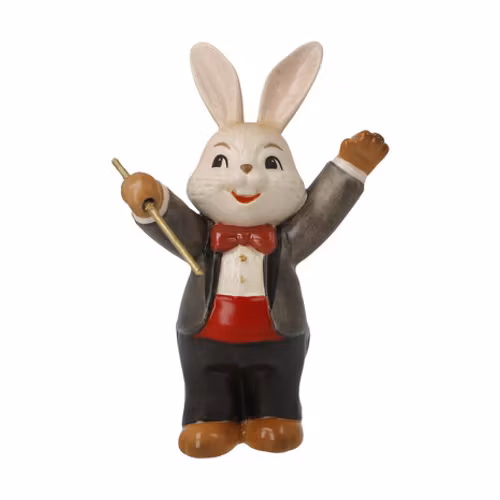 Goebel - Påsk | Dekorativ staty Hare Musiker Dirigent | Keramik - 8cm - Påskhare