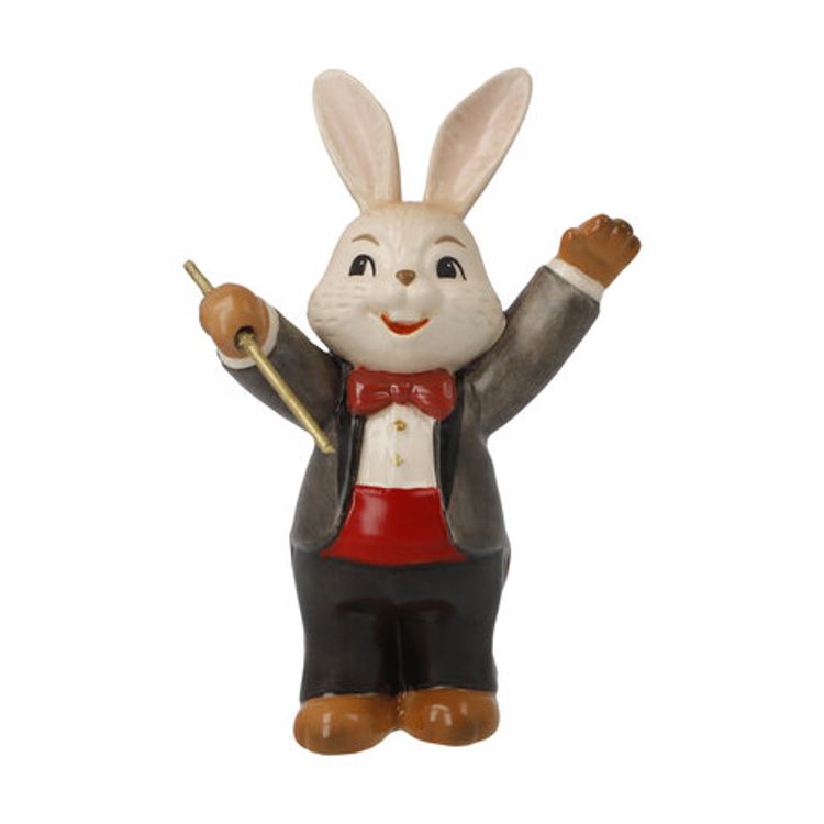 Goebel - Påsk | Dekorativ staty Hare Musiker Dirigent | Keramik - 8cm - Påskhare