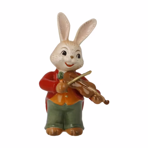 Goebel - Påsk | Dekorativ staty Hare Musiker Violinist | Keramik - 8cm - Påskhare