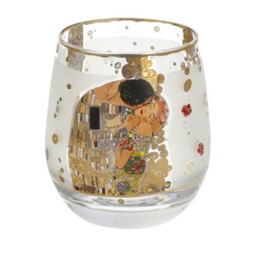 Goebel Windlicht Gustav Klimt - Kyssen, värmeljushållare, ljushållare, glas,