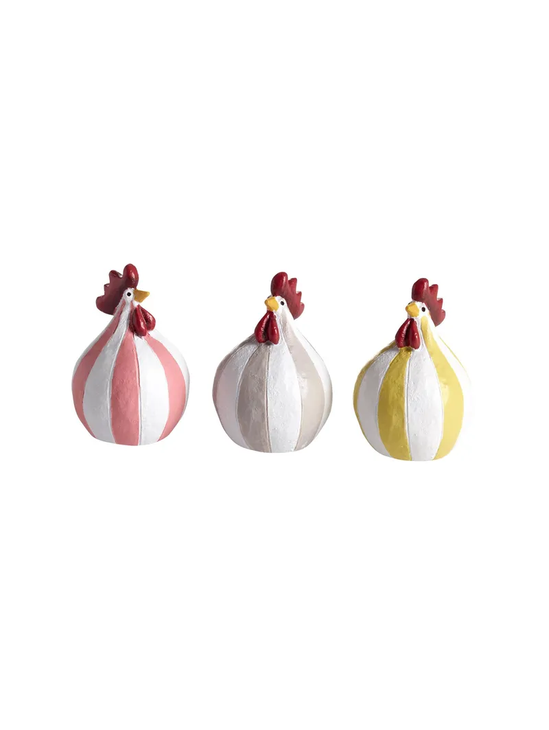 Höna 5,2cm 3-pack, Polka