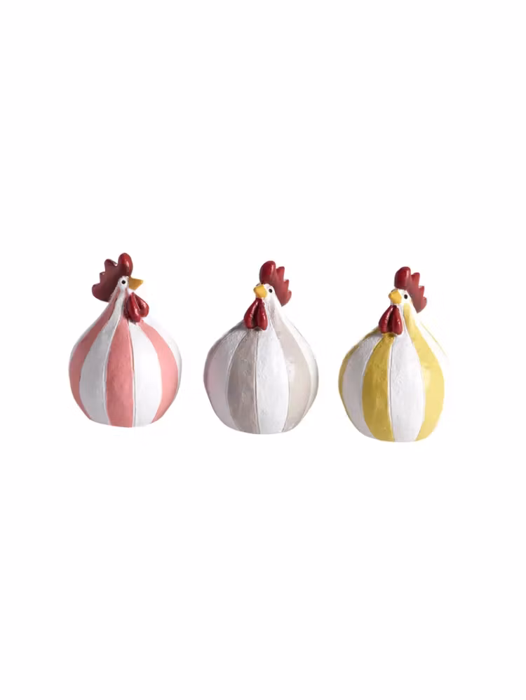 Höna 5,2cm 3-pack, Polka